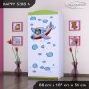 Skříň Happy SZ08 - letadlo (Barva bílá, Vnitřek skříně šatní tyč)