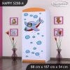Skříň Happy SZ08 - letadlo (Barva bílá, Vnitřek skříně šatní tyč)