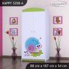 Skříň Happy SZ08 - slimák (Barva bílá, Vnitřek skříně šatní tyč)