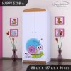 Skříň Happy SZ08 - slimák (Barva bílá, Vnitřek skříně šatní tyč)