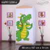 Skříň Happy SZ08 - drak (Barva bílá, Vnitřek skříně šatní tyč)