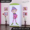 Skříň Happy SZ08 - zamilovaný skřítek (Barva bílá, Vnitřek skříně šatní tyč)