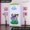Skříň Happy SZ08 - zoo (Barva bílá, Vnitřek skříně šatní tyč)