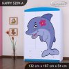 Skříň Happy SZ09 - delfín (Barva bílá)