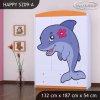 Skříň Happy SZ09 - delfín (Barva bílá)