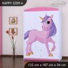 Skříň Happy SZ09 - jednorožec (Barva bílá)