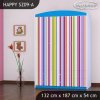 Skříň Happy SZ09 - barevné pásky (Barva bílá)