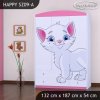 Skříň Happy SZ09 - bílá kočička (Barva bílá)
