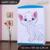 Skříň Happy SZ09 - bílá kočička (Barva bílá)