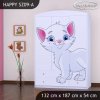 Skříň Happy SZ09 - bílá kočička (Barva bílá)