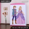 Skříň Happy SZ09 - princ a princezna (Barva bílá)