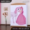 Skříň Happy SZ09 - princezna s koníkem (Barva bílá)