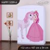 Skříň Happy SZ09 - princezna s koníkem (Barva bílá)