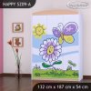 Skříň Happy SZ09 - motýl s květinou (Barva bílá)