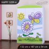 Skříň Happy SZ09 - motýl s květinou (Barva bílá)