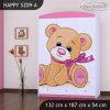 Skříň Happy SZ09 - medvídek s mašlí (Barva bílá)