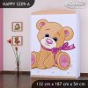 Skříň Happy SZ09 - medvídek s mašlí (Barva bílá)
