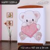 Skříň Happy SZ09 - medvídek se srdcem (Barva bílá)