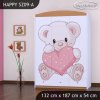 Skříň Happy SZ09 - medvídek se srdcem (Barva bílá)