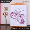 Skříň Happy SZ09 - motýlek (Barva bílá)
