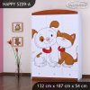 Skříň Happy SZ09 - pejsek a kočička (Barva bílá)