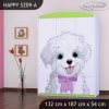 Skříň Happy SZ09 - pejsek s mašlí (Barva bílá)