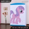 Skříň Happy SZ09 - růžový pony (Barva bílá)