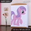 Skříň Happy SZ09 - růžový pony (Barva bílá)