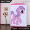 Skříň Happy SZ09 - růžový pony (Barva bílá)