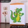 Skříň Happy SZ09 - drak (Barva bílá)