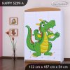 Skříň Happy SZ09 - drak (Barva bílá)