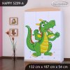 Skříň Happy SZ09 - drak (Barva bílá)
