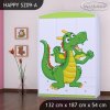 Skříň Happy SZ09 - drak (Barva bílá)