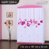 Skříň Happy SZ09 - padající srdce (Barva bílá)