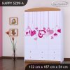 Skříň Happy SZ09 - padající srdce (Barva bílá)