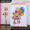 Skříň Happy SZ09 - šťastný medvídek (Barva bílá)