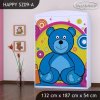Skříň Happy SZ09 - veselý medvídek (Barva bílá)