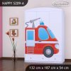 Skříň Happy SZ09 - hasičské auto (Barva bílá)