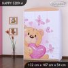 Skříň Happy SZ09 - zamilovaný medvídek (Barva bílá)