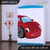 Skříň Happy SZ10 - pohádkové auto (Barva bílá)