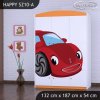 Skříň Happy SZ10 - pohádkové auto (Barva bílá)