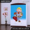 Skříň Happy SZ10 - bořek stavitel (Barva bílá)