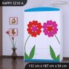 Skříň Happy SZ10 - dva květy (Barva bílá)
