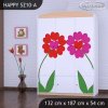 Skříň Happy SZ10 - dva květy (Barva bílá)