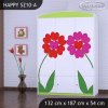 Skříň Happy SZ10 - dva květy (Barva bílá)