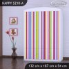Skříň Happy SZ10 - barevné pásky (Barva bílá)