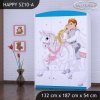Skříň Happy SZ10 - princ na bílém koni (Barva bílá)