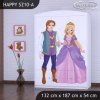 Skříň Happy SZ10 - princ a princezna (Barva bílá)