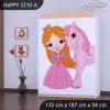 Skříň Happy SZ10 - princezna a jednorožec (Barva bílá)