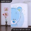 Skříň Happy SZ10 - modrý medvídek (Barva bílá)